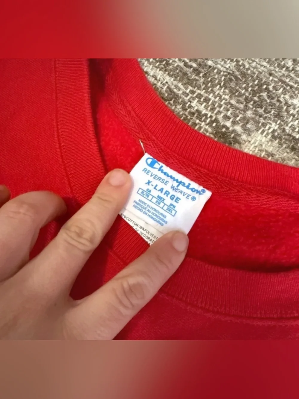Red Champion Reverse Weave crewneck sweatshirt XL